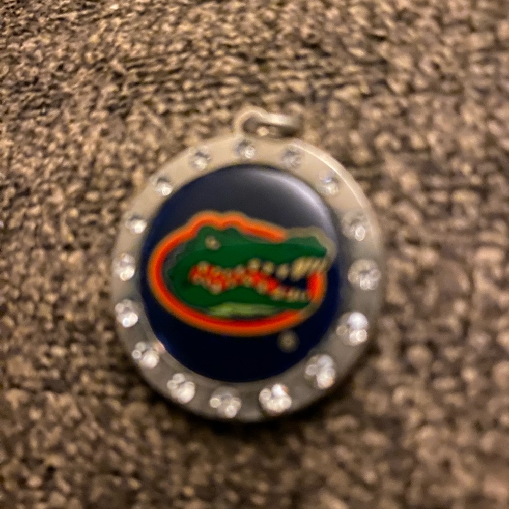(BB1)) Florida Gators Pendant with Rhinestones